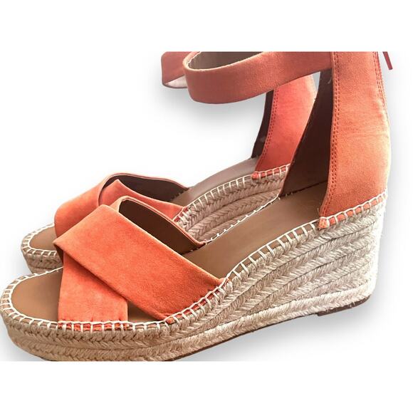 Nordstrom Rack Caroline Platform Wedge Heel Sandal Orange Size Women 9.5M - Picture 2 of 6
